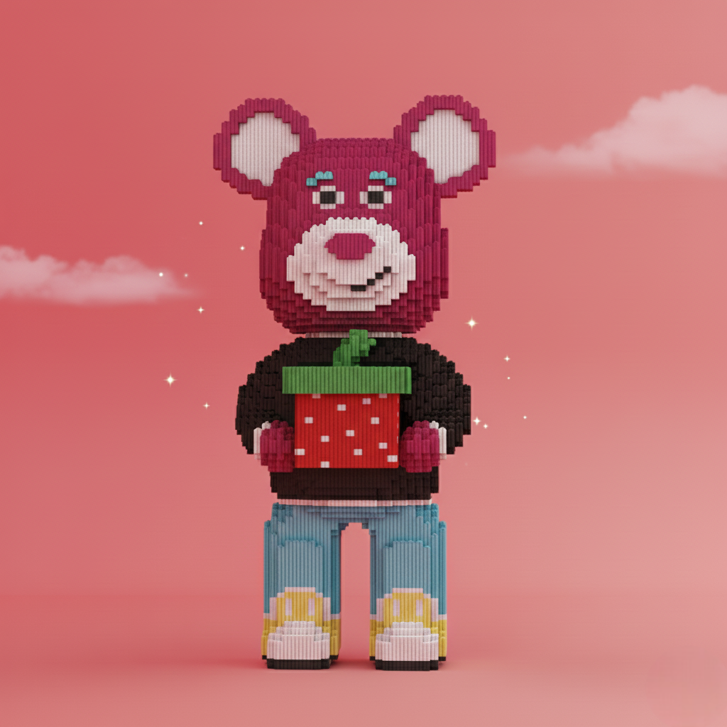 KlockoMiś™ Truskawka - XXL