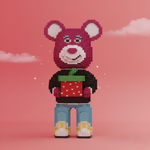 KlockoMiś™ Truskawka - XXL